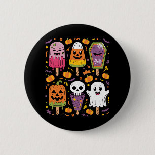 Badge Rond 5 Cm Drôle Popsicle été Horreur Halloween IceCream Su