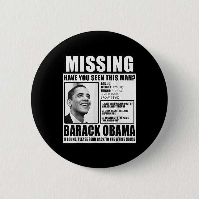Badge Rond 5 Cm Drôle Poster libéral de Barack Obama (Devant)
