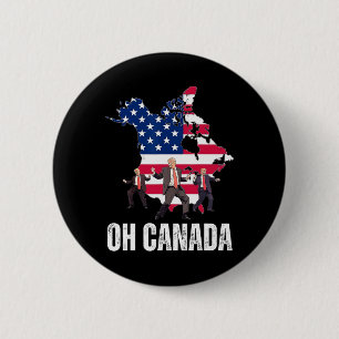 Badge Rond 5 Cm Drôle Président Donald Trump Oh Canada États-Unis
