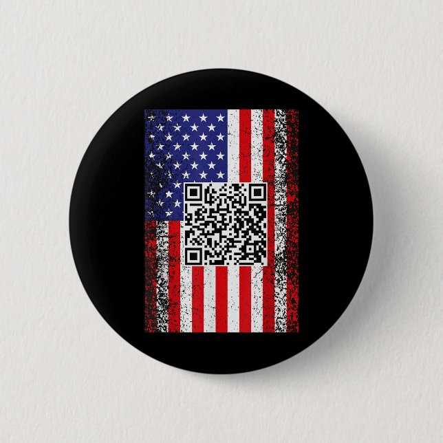 Badge Rond 5 Cm Drôle président Qr Trump Code Danse (Devant)