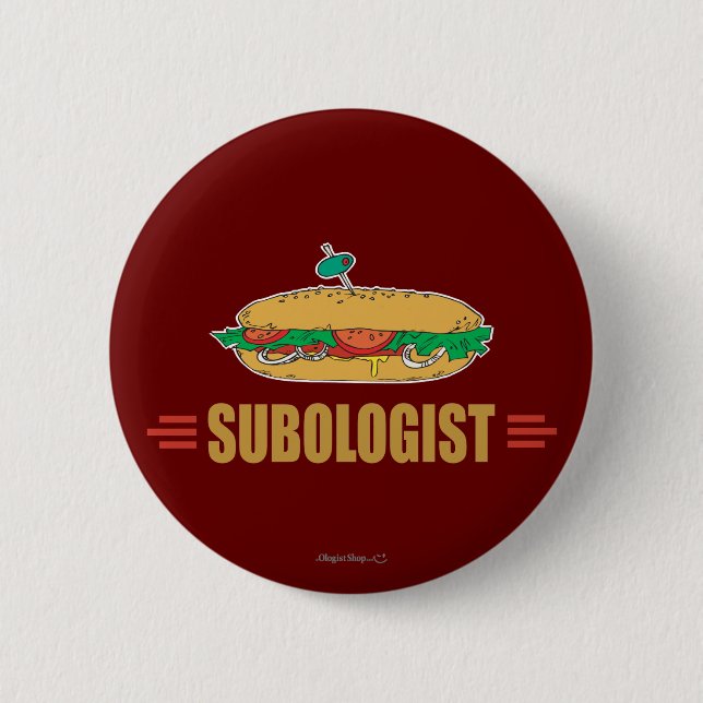 Badge Rond 5 Cm Drôle sandwich sous-marin (Devant)