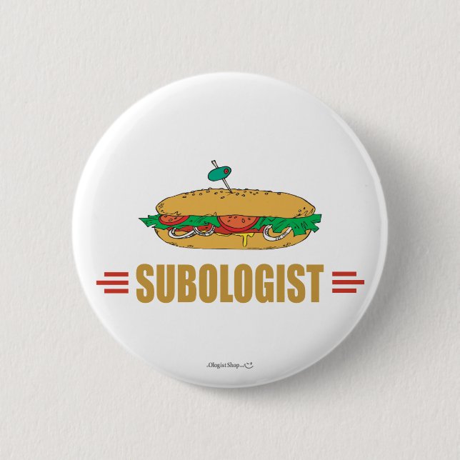 Badge Rond 5 Cm Drôle sandwich sous-marin (Devant)