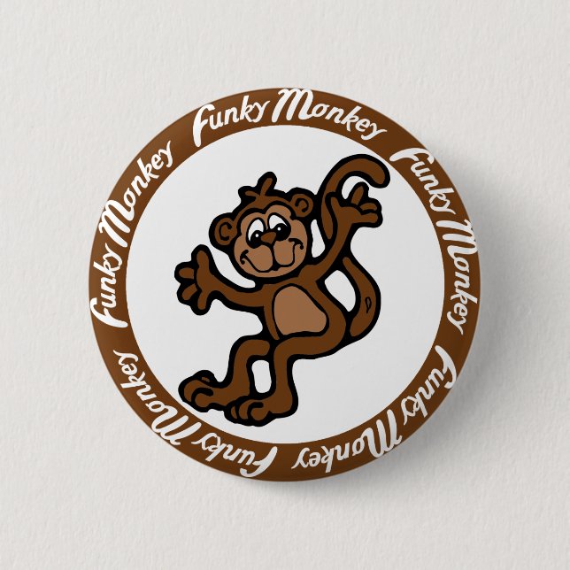 Badge Rond 5 Cm Drôle singe (Devant)