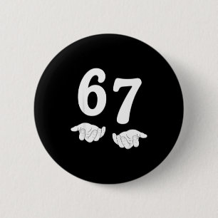 Badge Rond 5 Cm Drôle Six Sept 6 7 Mème Gen Alpha Argot 67 Mains