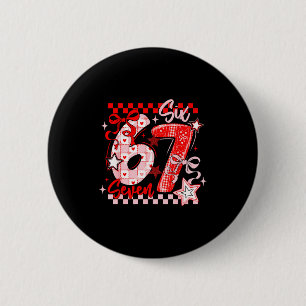 Badge Rond 5 Cm Drôle Six Sept 6 7 Mème Hommes Femmes Enfants Sain
