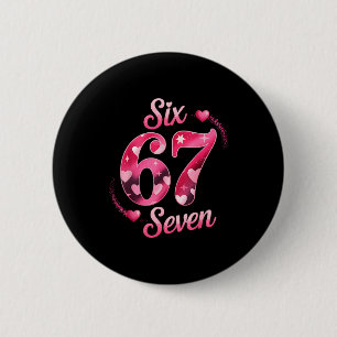 Badge Rond 5 Cm Drôle Six Sept 6 7 Mème Pour Hommes Femmes Enfants