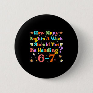 Badge Rond 5 Cm Drôle Six Sept 6 7 Mème Professeur Conception Lect