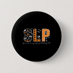 Badge Rond 5 Cm Drôle SLP Costume Halloween Citrouille Automne Squ