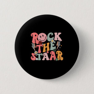 Badge Rond 5 Cm Drôle Super Test Day Rock La Motivation de l'étoil