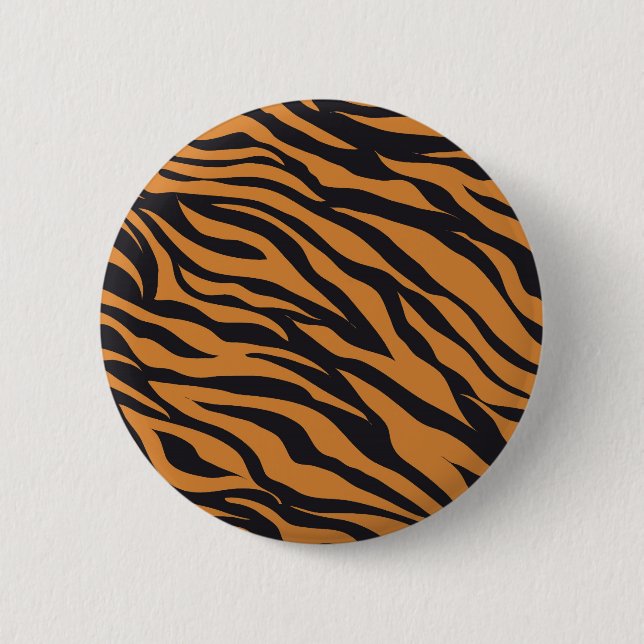 Badge Rond 5 Cm Drôle Tigre Stripes Animaux Sauvages Cadeaux Motif (Devant)