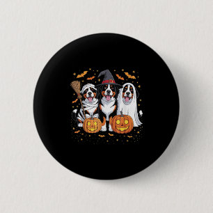 Badge Rond 5 Cm Drôle trois Bernese Citrouille de montagne Hallowe