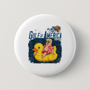 Badge Rond 5 Cm Drôle Trump Chillin Golfe Des États-Unis Amérique