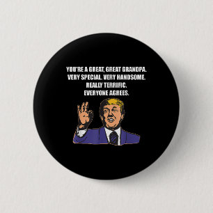 Badge Rond 5 Cm Drôle Trump Meilleur Grand-Père Jamais Tout Le Mon