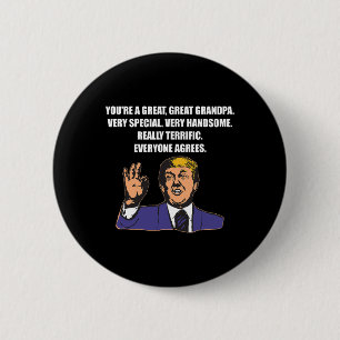 Badge Rond 5 Cm Drôle Trump Meilleur Grand-Père Jamais Tout Le Mon