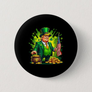 Badge Rond 5 Cm Drôle Trump Paddys Retour 45 47 Jour de la Saint-P