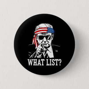 Badge Rond 5 Cm Drôle Trump Quelle Liste 2