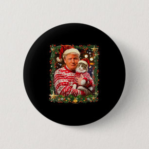 Badge Rond 5 Cm Drôle Trump Sweater de Noël pour les Noël Amoureux