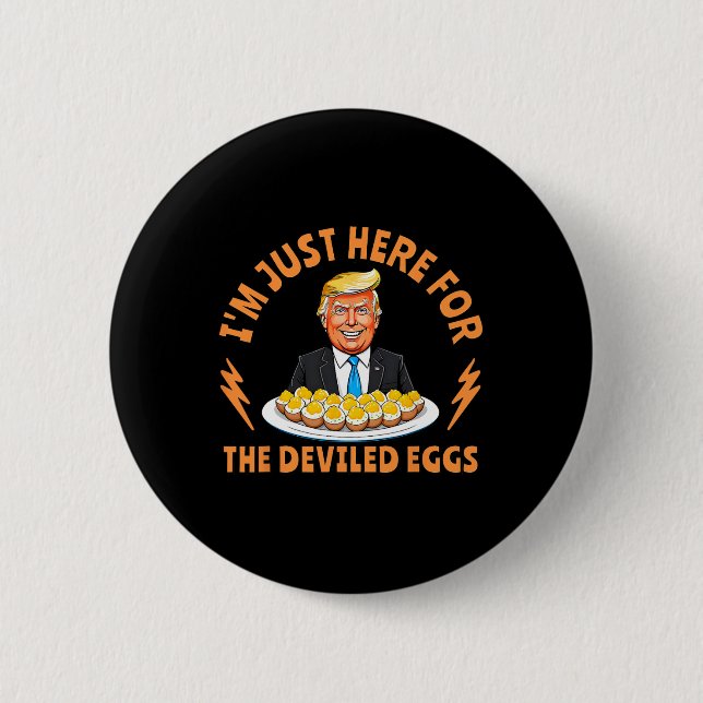 Badge Rond 5 Cm Drôle Trump Thanksgiving Je suis juste ici pour le (Devant)