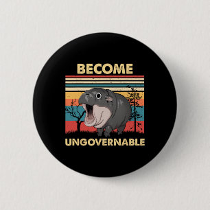 Badge Rond 5 Cm Drôle Vintage Devenir ingouvernable Moo Deng Ba