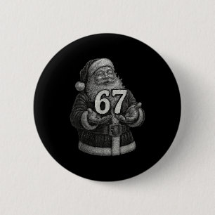 Badge Rond 5 Cm Drôle Vintage Six Sept 6 7 Mème Santa Noël 6