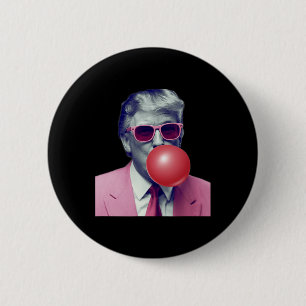Badge Rond 5 Cm Drôles de cadeaux de bubble gum Yum Trump