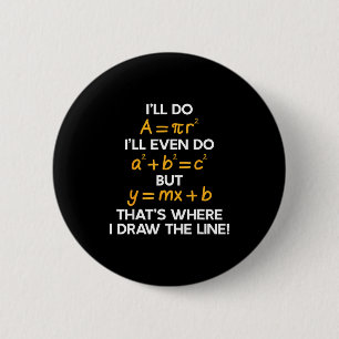 Badge Rond 5 Cm Drôles de formules mathématiques jeux de mots