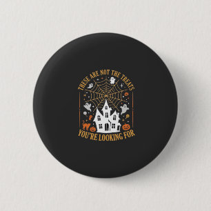 Badge Rond 5 Cm Drôles de friandises d'Halloween Fantôme Maison ha