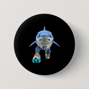 Badge Rond 5 Cm Drôles d'enfants 67 Mème Tralalero Tralala Coureur