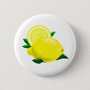 Badge Rond 5 Cm Drops de citron