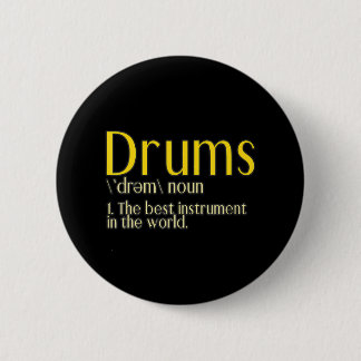 Badge Rond 5 Cm Drummer Drumstick Drumstick Groove Music Lover