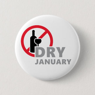 Badge Rond 5 Cm Dry january, pas d'alcool pendant un mois
