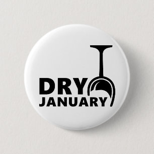 Badge Rond 5 Cm Dry january, pas d'alcool pendant un mois
