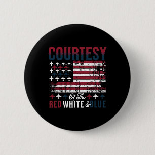 Badge Rond 5 Cm Du drapeau américain rouge blanc et bleu 4 juillet