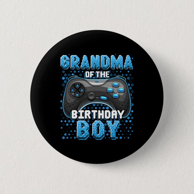 Badge Rond 5 Cm Du Jeu Vidéo Correspondant Garçon Anniversaire Ann (Devant)