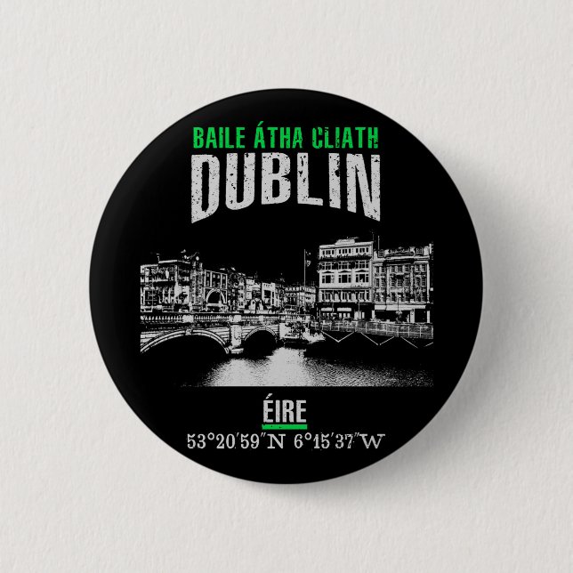 Badge Rond 5 Cm Dublin (Devant)
