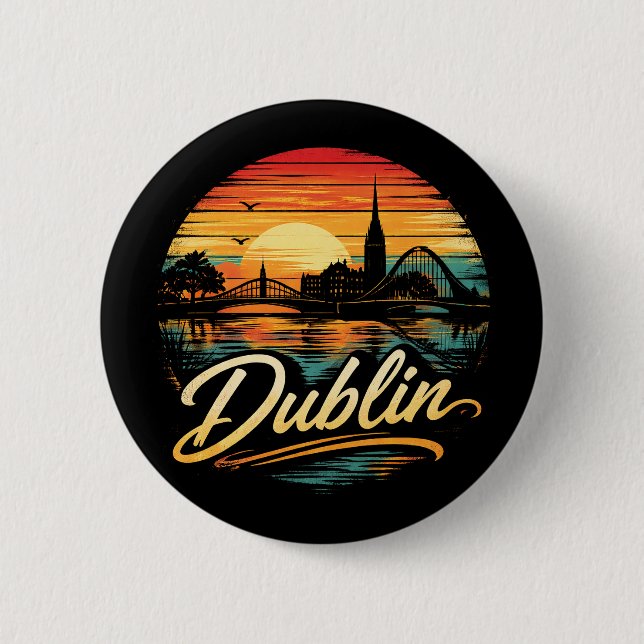 Badge Rond 5 Cm Dublin (Devant)