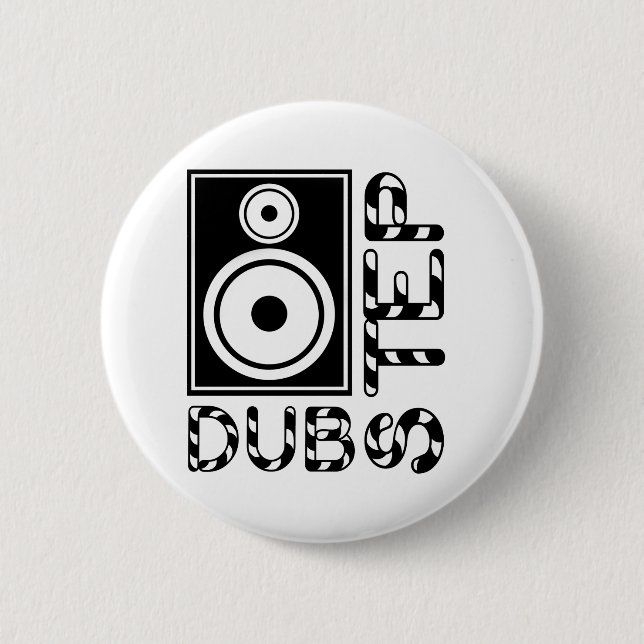 Badge Rond 5 Cm Dubstep Loudspeaker E (Devant)