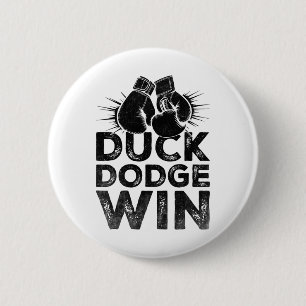 Badge Rond 5 Cm Duck Dodge Win Boxer Sports Force Gymnase Athlète