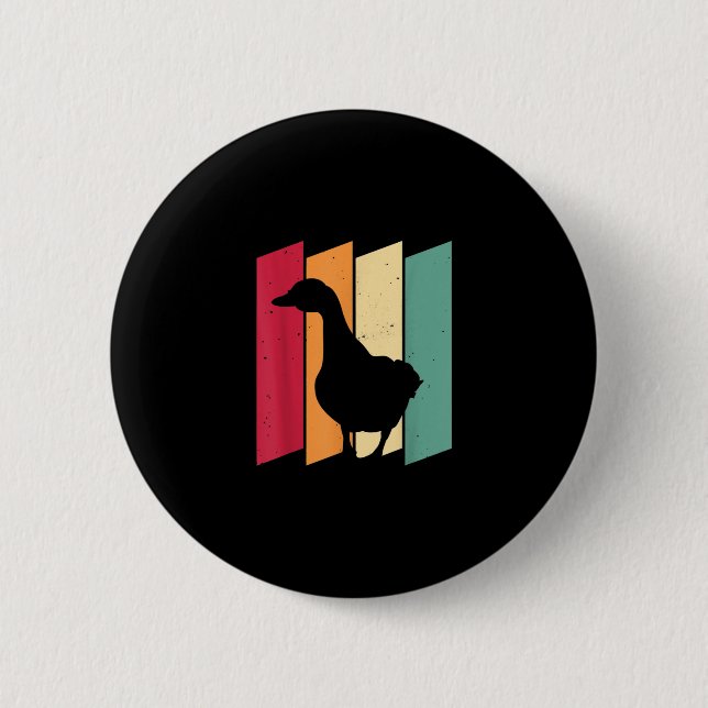Badge Rond 5 Cm Duck Goose Farmer Cadeau (Devant)