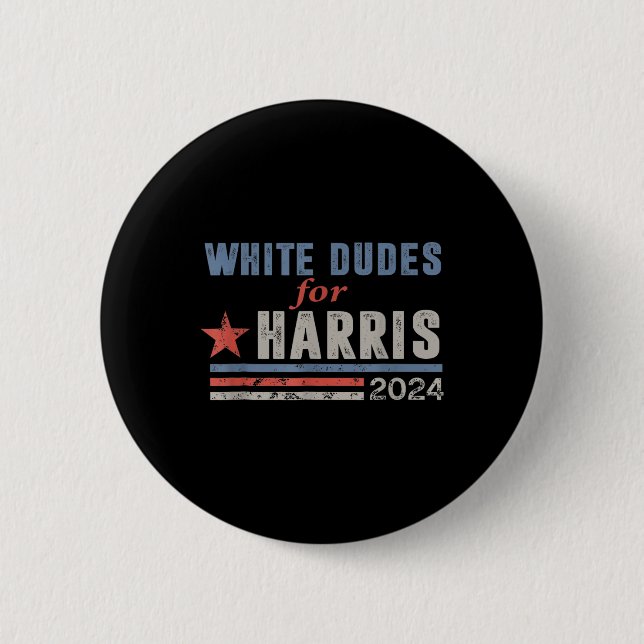 Badge Rond 5 Cm Dudes For Harris Harris Waltz 2024 Election Kamala (Devant)