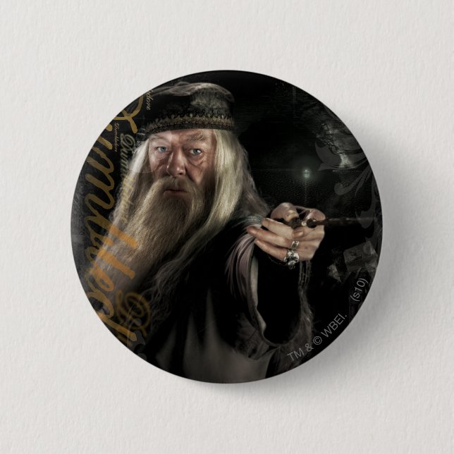 Badge Rond 5 Cm Dumbledore Script Logo (Devant)
