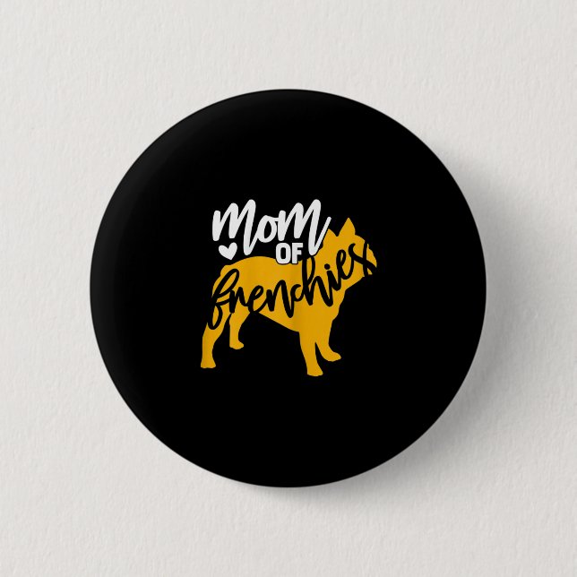 Badge Rond 5 Cm D'Un Bulldog Français 1 (Devant)