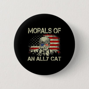 Badge Rond 5 Cm D'un chat allié drôle Trump 2024 