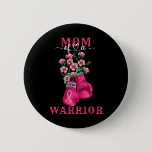 Badge Rond 5 Cm D'un Guerrier Contre le Cancer du Sein Équipe de S