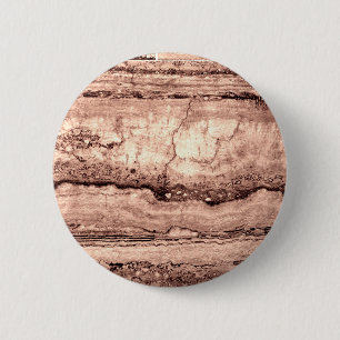 Badge Rond 5 Cm Dune de sable Granite, roches de pierre brun brun 