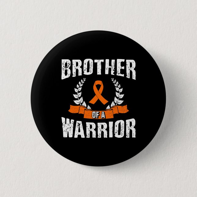 Badge Rond 5 Cm D'Une Leucémie Guerrière Sensibilisation (Devant)