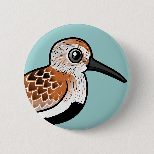 Badge Rond 5 Cm Dunlin de Birdorable (Devant)