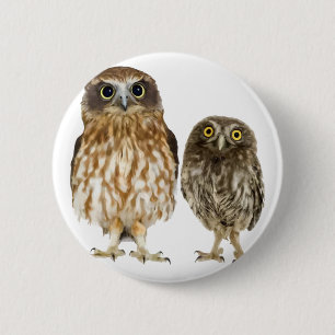 Badge Rond 5 Cm Duo de hibou