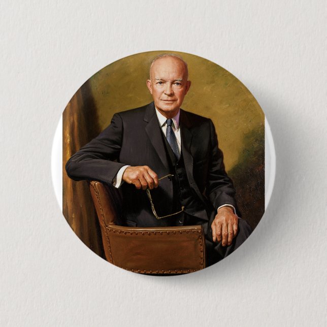 Badge Rond 5 Cm Dwight Eisenhower (Devant)
