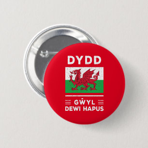 Badge Rond 5 Cm Dydd Giles Dewi Hapus Joyeux Saint-Davides Jour 3